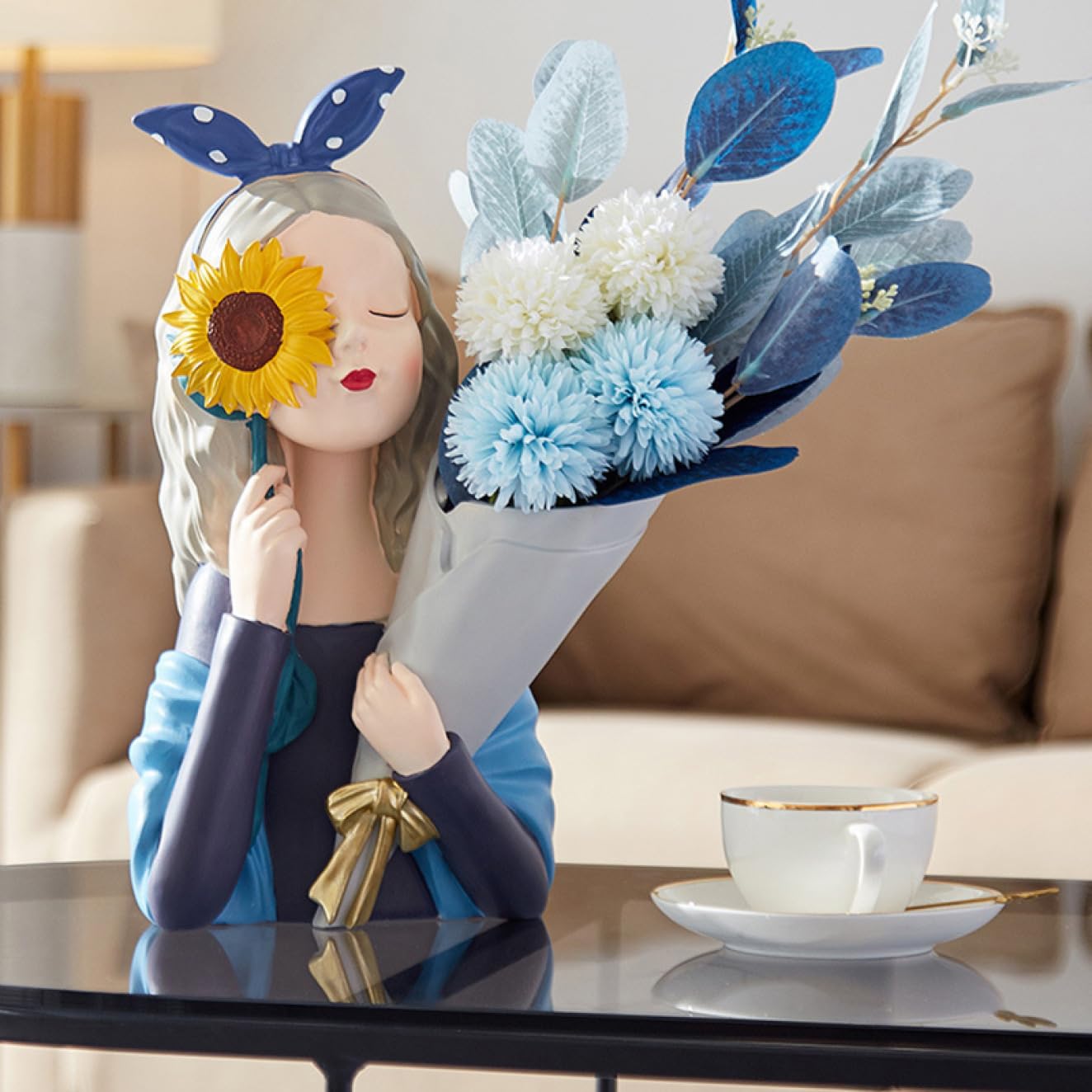 Amazon.co.jp: インテリア用オブジェ 樹脂工芸品 北欧 店舗 カフェ F